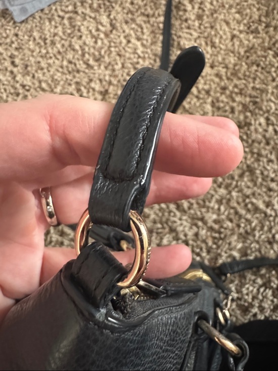 Coach Mini Kelsey Satchel 57563 in Black Pebbled Leather with Gold Hardware - Picture 13 of 13